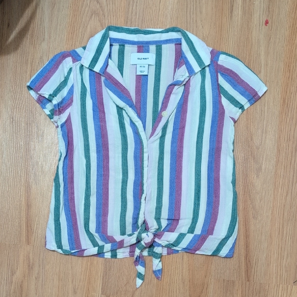 Old Navy Multicolor Striped Button-Down Shirt